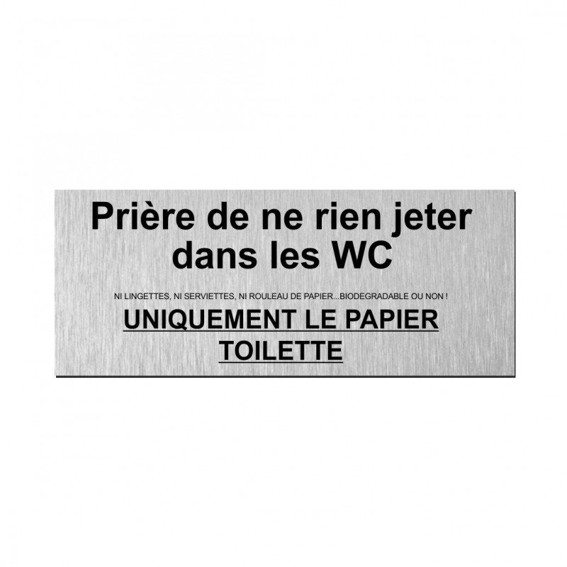 Plaque Pri Re De Ne Rien Jeter Dans Les Wc