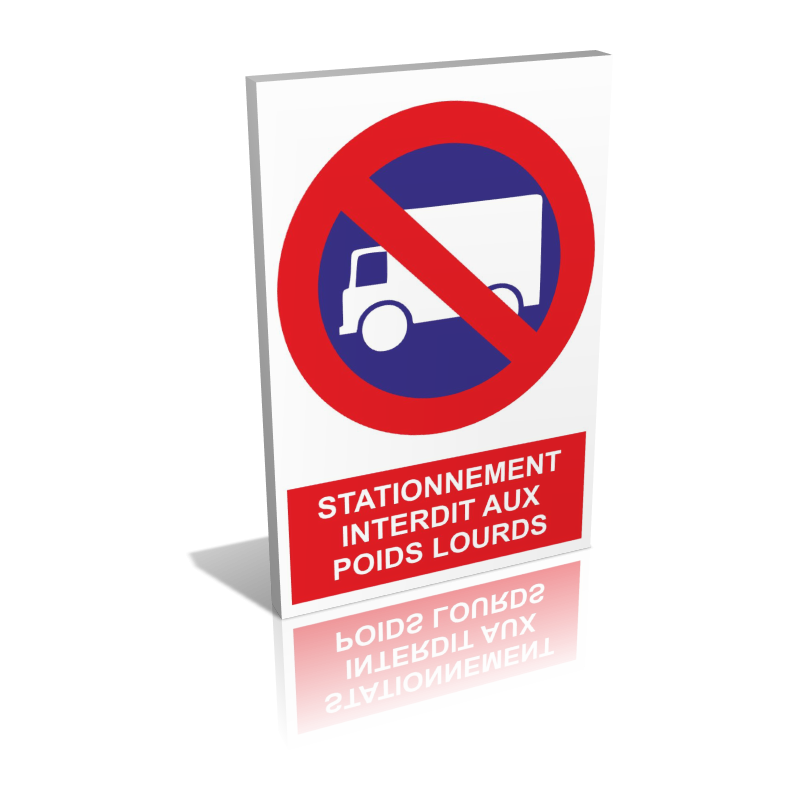 Panneau stationnement interdit en PVC. Utilisation extérieure.