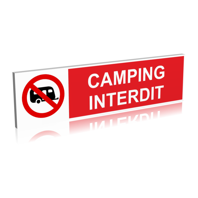 Panneau Camping Interdit - Signalétique Interdiction