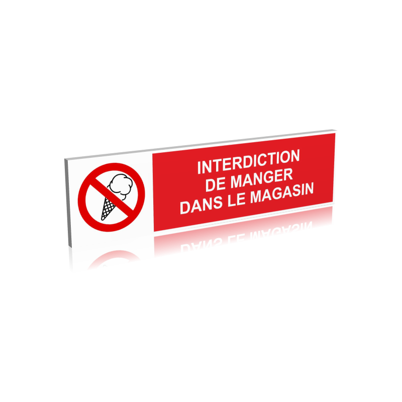 Interdiction de manger dans le magasin