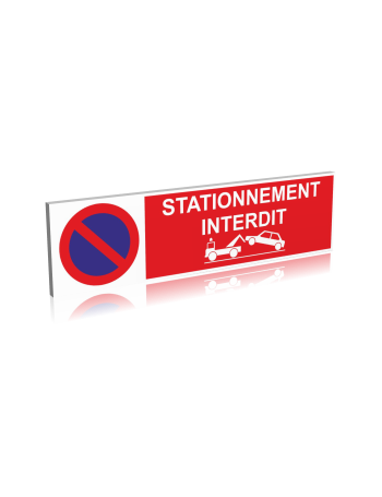 Panneau Stationnement interdit - Risque d'enlèvement - signalétiqu