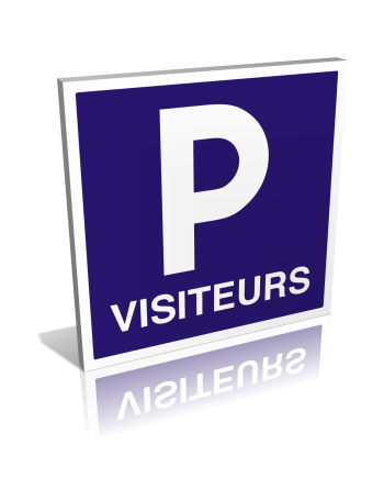Panneau Parking visiteurs - signalétique parking ou stationnement